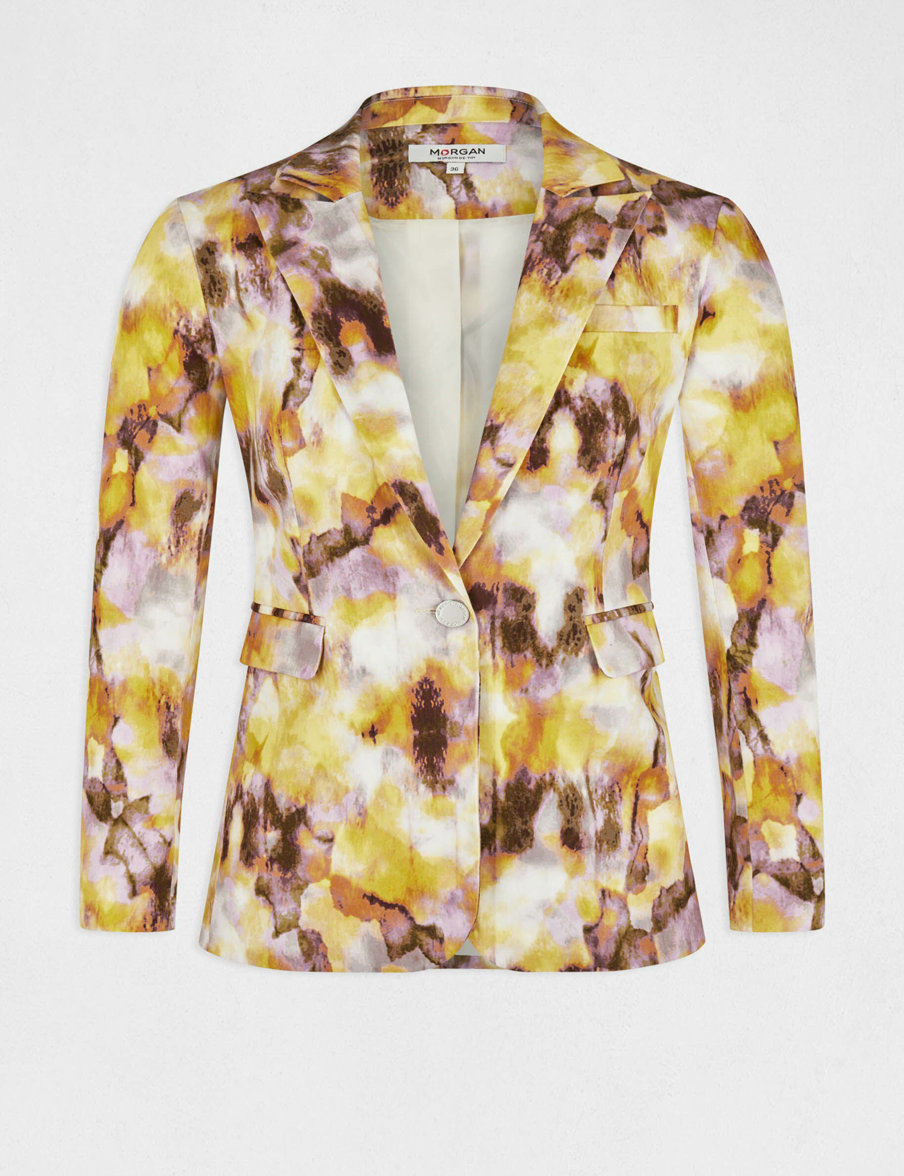 Veste droite imprimé abstrait multico femme - multico