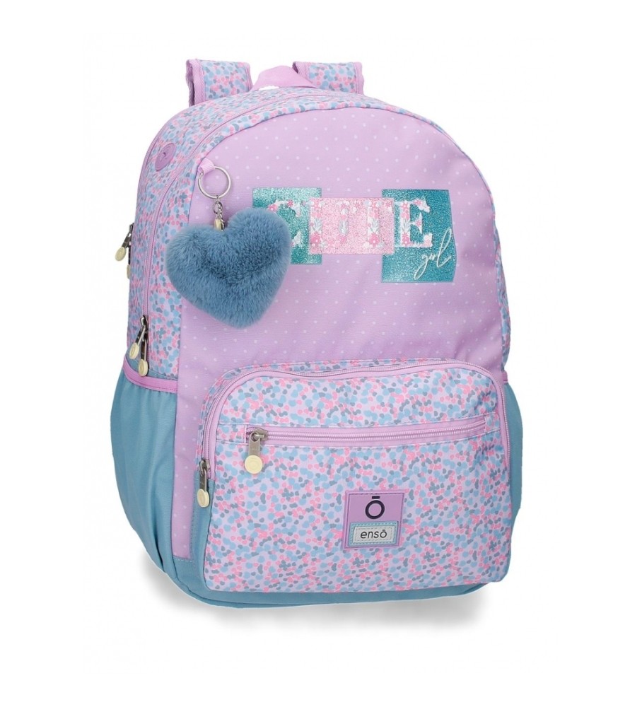 Joumma Bags Mochila porta ordenador Enso Cute Girl dos compartimentos lila -32x42x14cm-