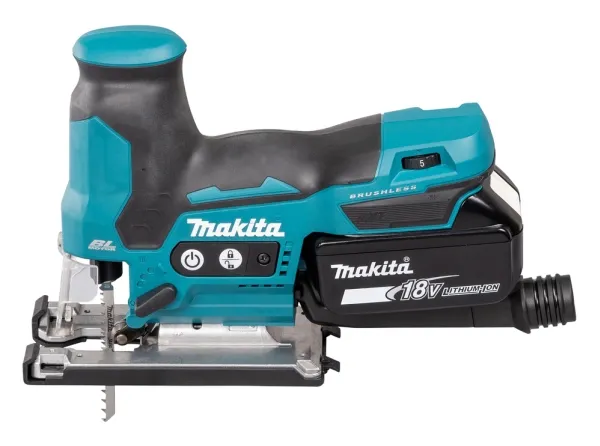 Makita DJV185RF1J, Øverste håndtag, Grøn, 90°, Aluminium, Stål, Træ, Børstefri, Deep discharge