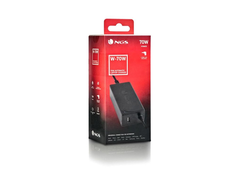 CARREGADOR UNIVERSAL NGS W-70W