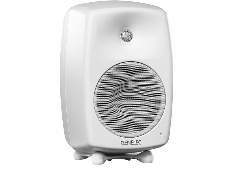 Genelec Regallautsprecher G Four – 90 Watt, Weiss Aktiver Lautsprecher für Home-Audio in professioneller Klangqualität