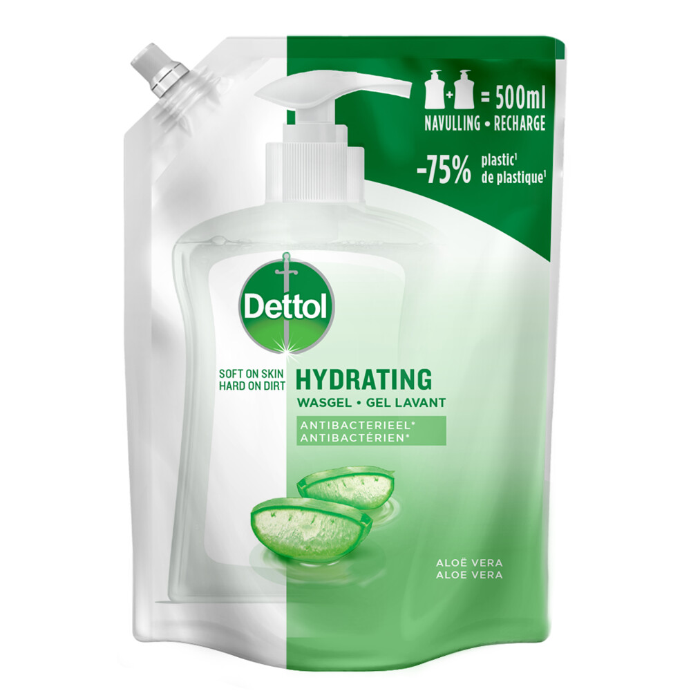 Dettol Refill Handzeep Hydrating Aloe Vera500 ml