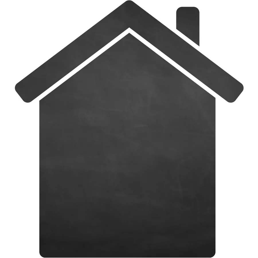 Nikima Wandtattoo 001 Haus - selbstklebende Tafelfolie Kreidefolie inkl. 3 Stück Kreide schwarz