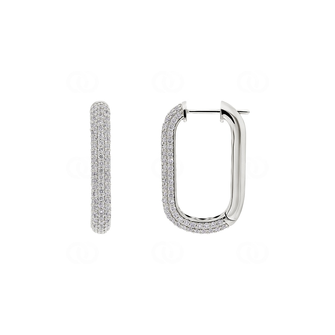 1.65 Karat Diamant-Kreolen 750/18 K Weissgold