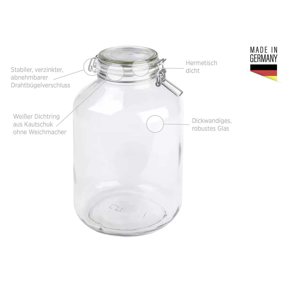 Gurkenglas m. Deckel 2er Set GOTHIKA Transparent