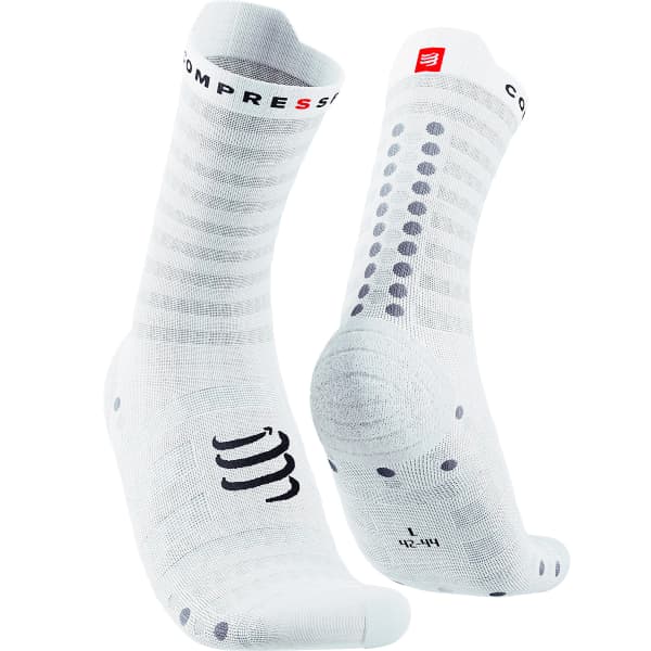 Chaussette running COMPRESSPORT PRO RACING SOCKS V4.0 ULTRALIGHT RUN HIGH WHITE/ALLOY