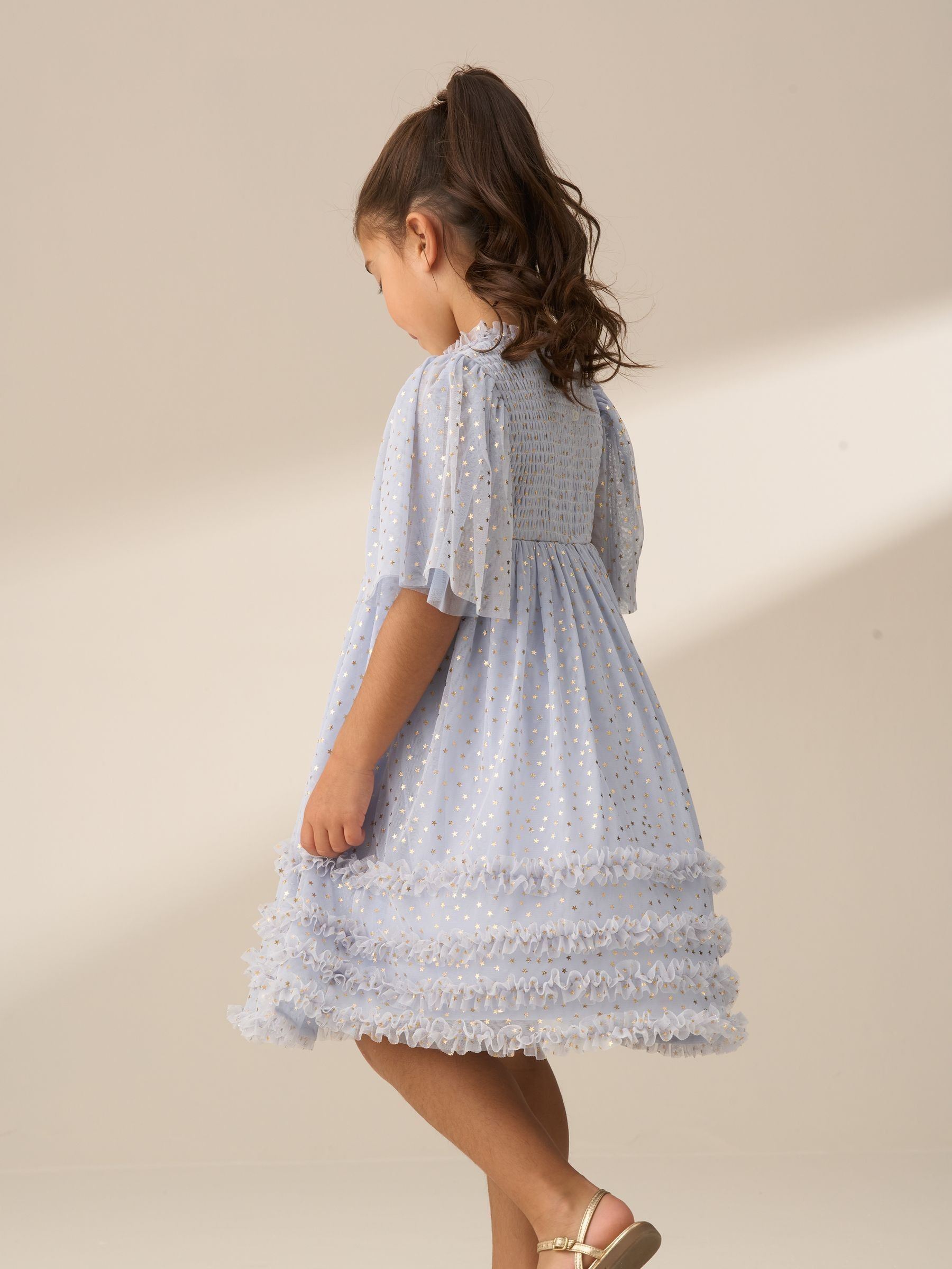 Angel & Rocket Xeni meshjurk met folieprint