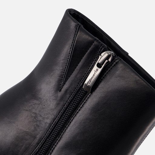 Tamaris Enkellaarsjes zwart Leer