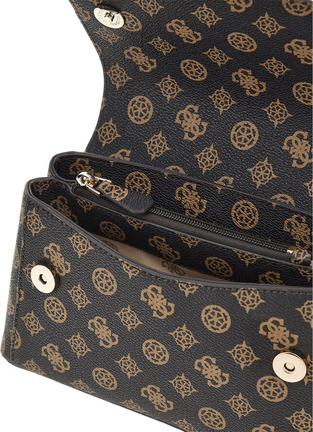 GUESS DORYS CONVERTIBLE XBODY FLAP Mocha logo