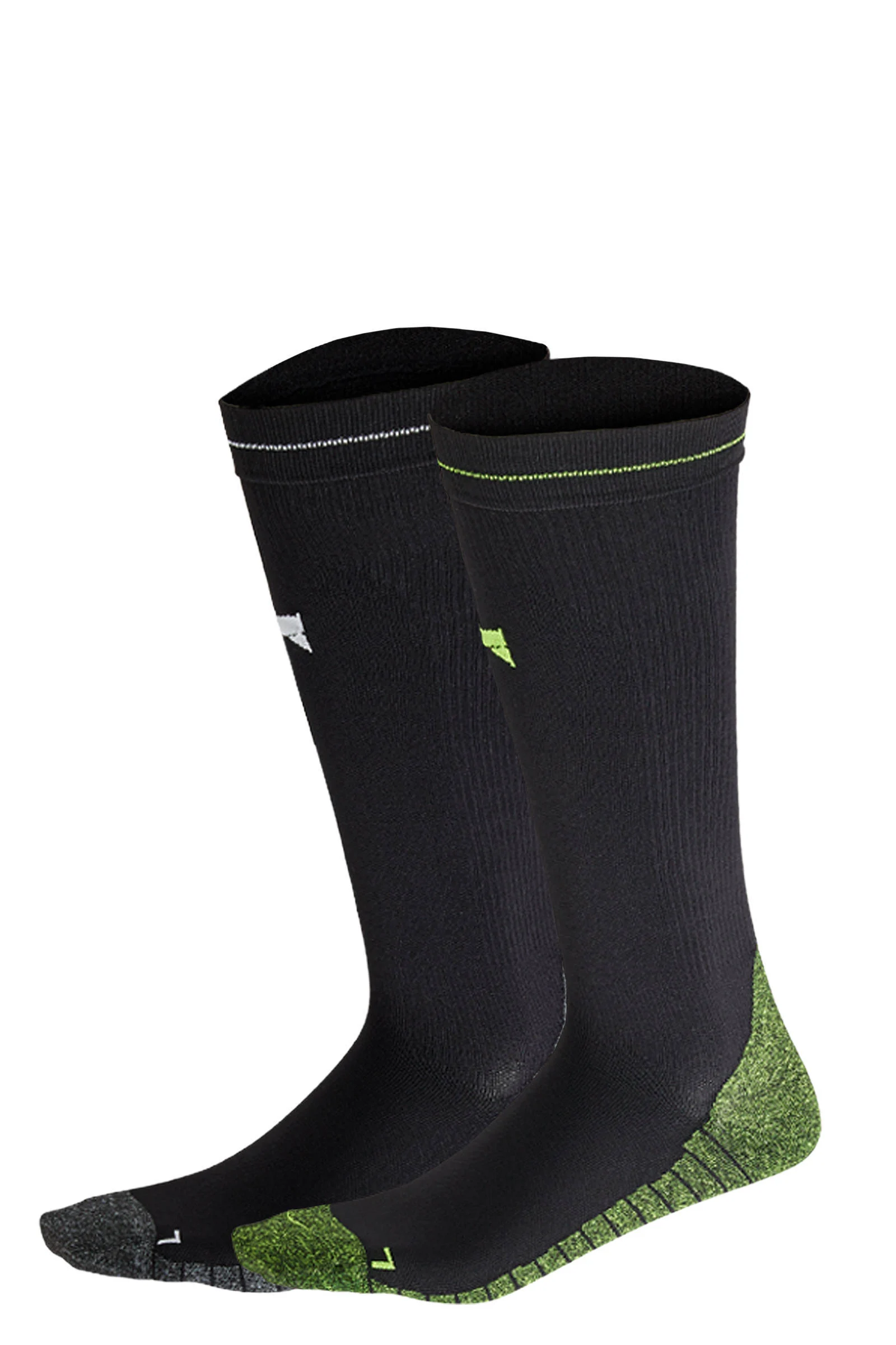 Xtreme compressie hardloopsokken - set van 2 zwart/limegroen