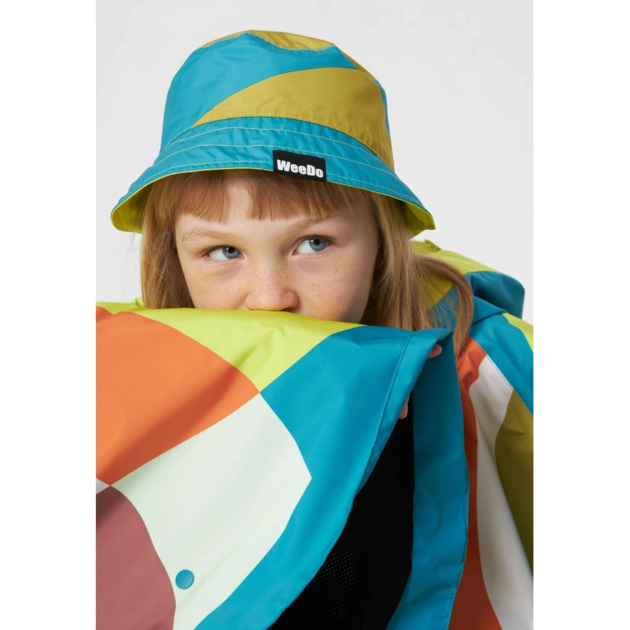 WeeDo Fischerhut und Regenhut WOODY Bird block stripes