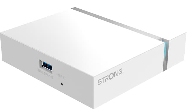 Strong Leap S3+V2 Google TV Box 4K UHD streaming-enhed (hvid)