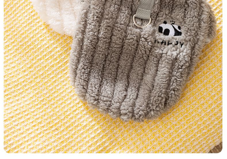 Cissilli - Panda geborduurd chenille huisdiertopje
