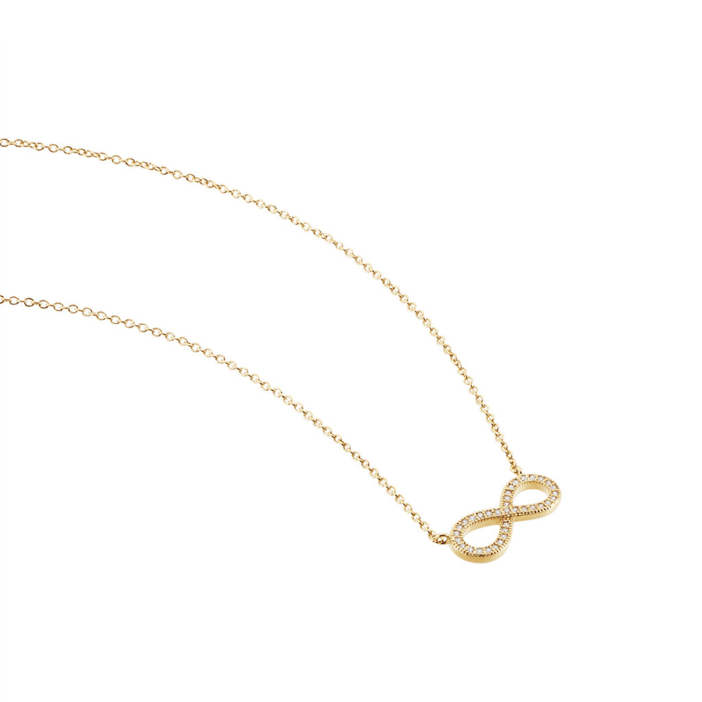 Collier Merane Plaqué Or Jaune Oxyde De Zirconium