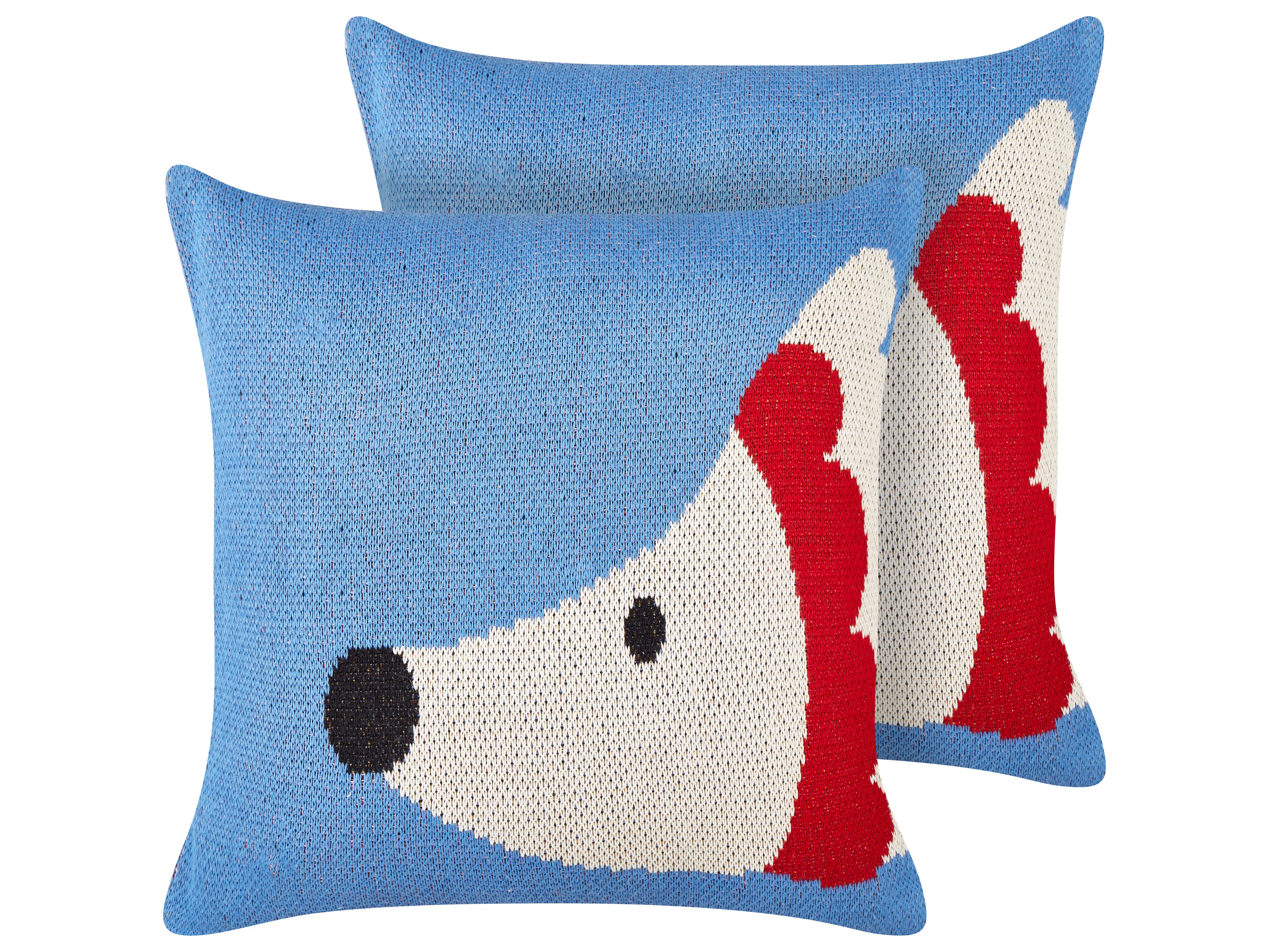 Set van 2 sierkussens PASHOT Katoen 45 x 45 cm Blauw