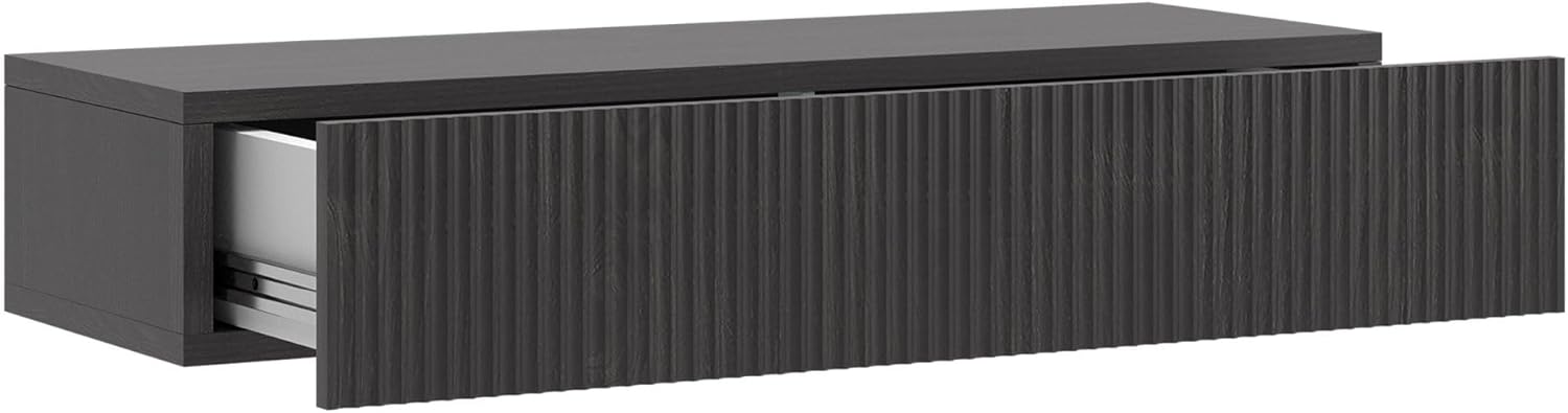 Selsey Konsolentisch Mit Schublade Beistelltisch 90 cm Eingangstisch Konsole Schminktisch Hängend Portland Schwarz Nolie