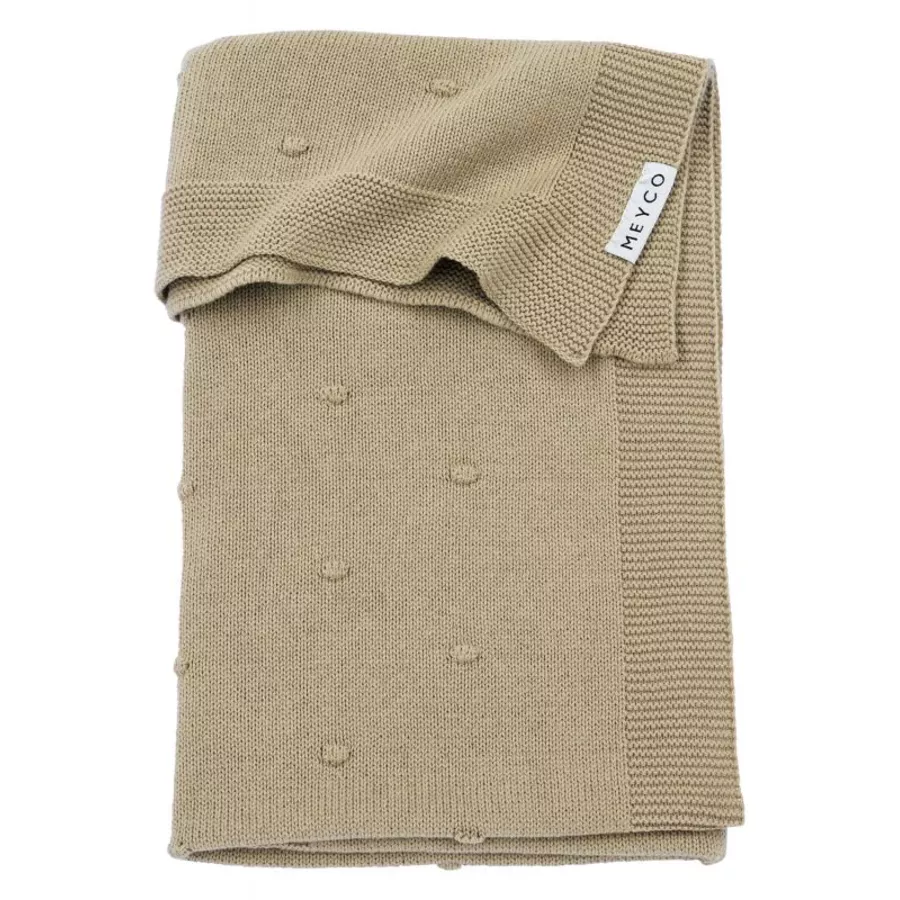 MEYCO Babydecke klein Mini Knots Sand 75 x 100 cm