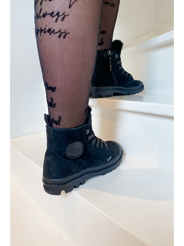 Palladium - PAMPA HI ZIP NUBUK Black