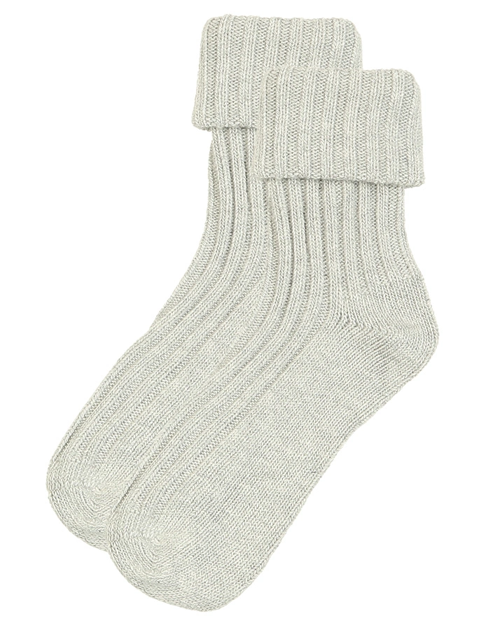 Socken UNI CHIC mit Wolle 2er-Pack in grau