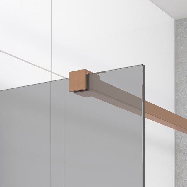 Diamond - CDB223608311KP - Douchecabine - Koper - 90x80 cm - Draaideur - Rechthoek