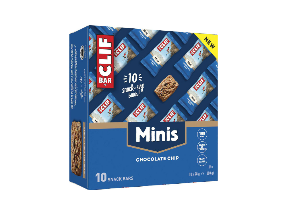 CLIF BAR Energieriegel Chocolate Chip Minis 28g | 10 Riegel Box MHD:4.2.25