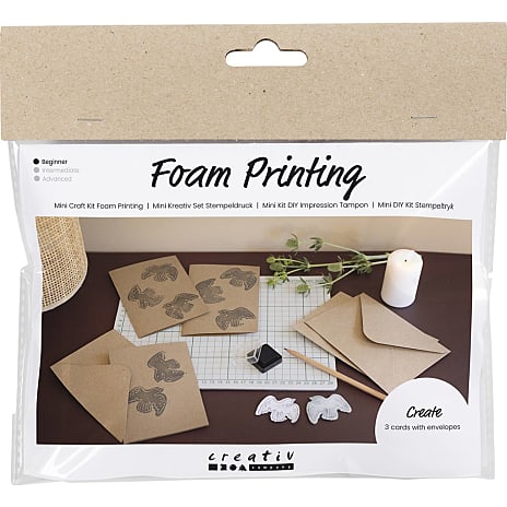 Creotime mini DIY kit stempeltryk kort - duer