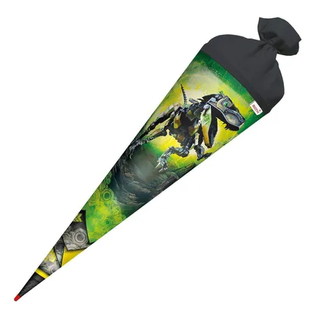 Roth Motiv-Schultüte, Robo-Rex, 70cm, rund, Rot(h)-Spitze, Filzverschluss