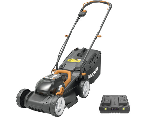 WORX 40V (2 x 20V) 34cm WG779E accu grasmaaier, inclusief 2 x 2,5Ah accu's en dubbele lader