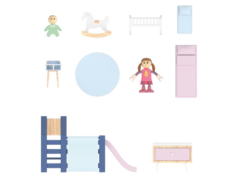 Houten poppenhuis-accessoires