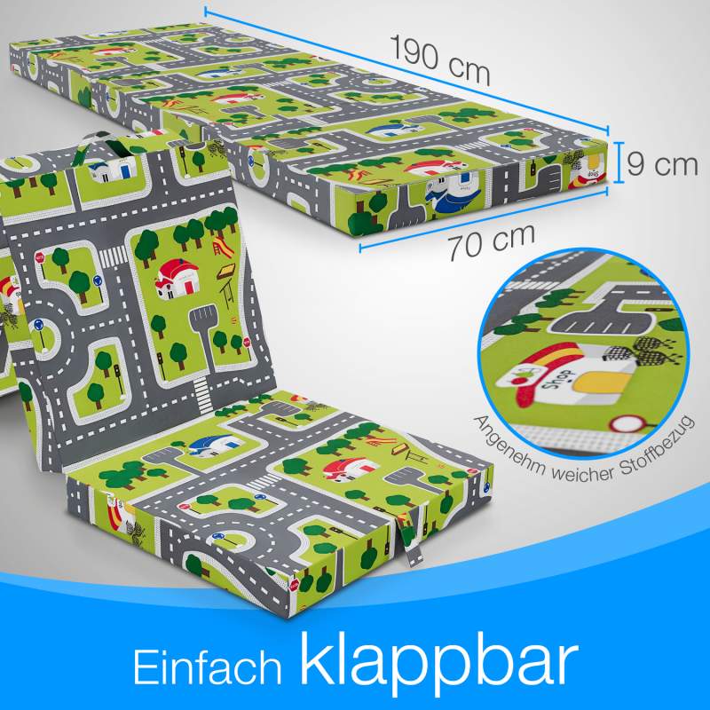Bestschlaf Gästematratze Klappmatratze L190 x B70 cm x H9 cm