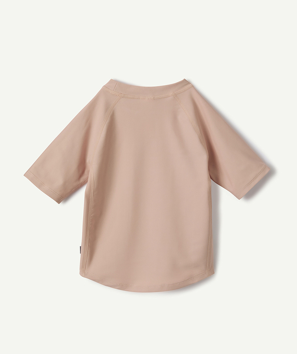 LASSIGT-SHIRT MANCHES COURTES BÉBÉ FILLE ANTI-UV ROSE AVEC MOTIF LÉOPARD