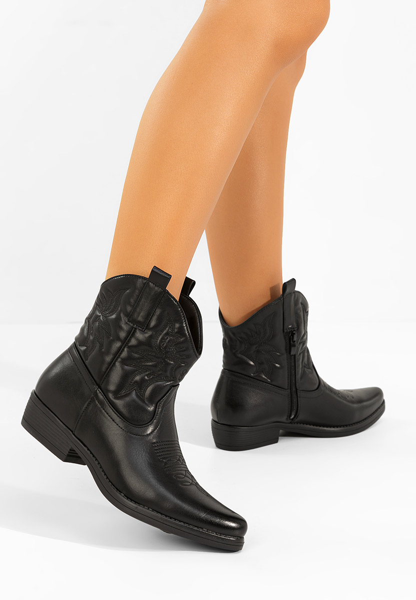 Bottes cowboy femme noires Celvorina
