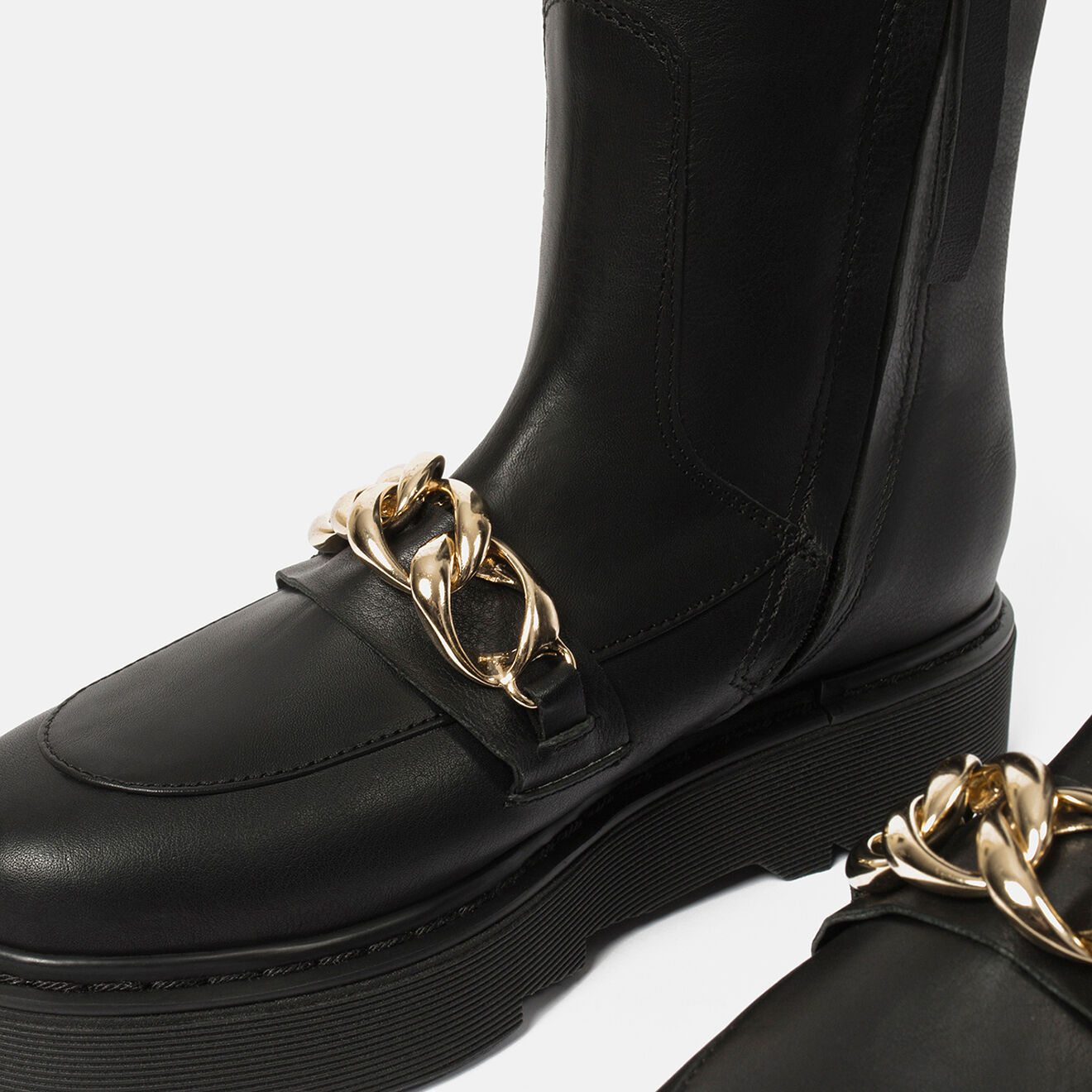L37 Bottes en Cuir Popstar noires