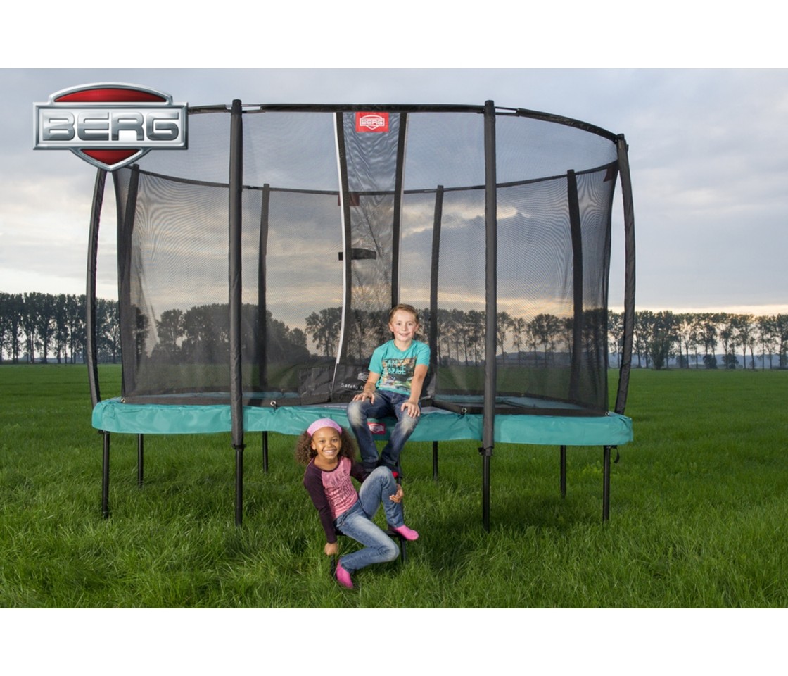 BERG - Ultim Champion 330 Trampolin + DeluxeSikkerhedsnet - Grøn