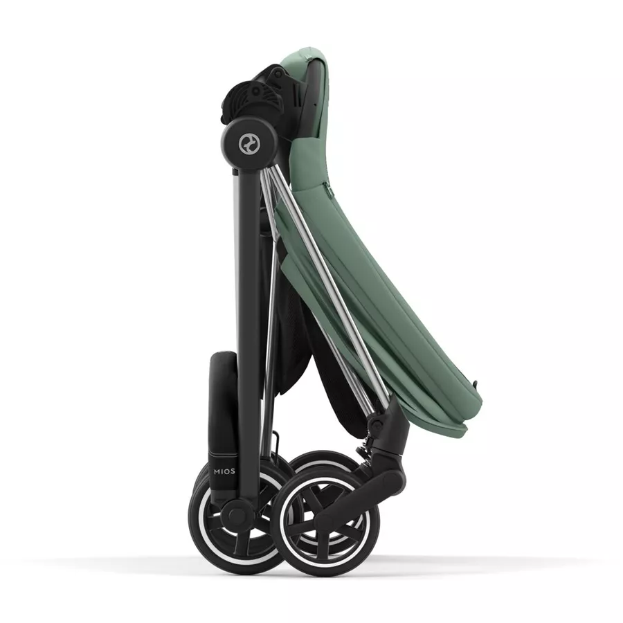 cybex PLATINUM Kombikinderwagen New Mios Chrome Black Leaf Green