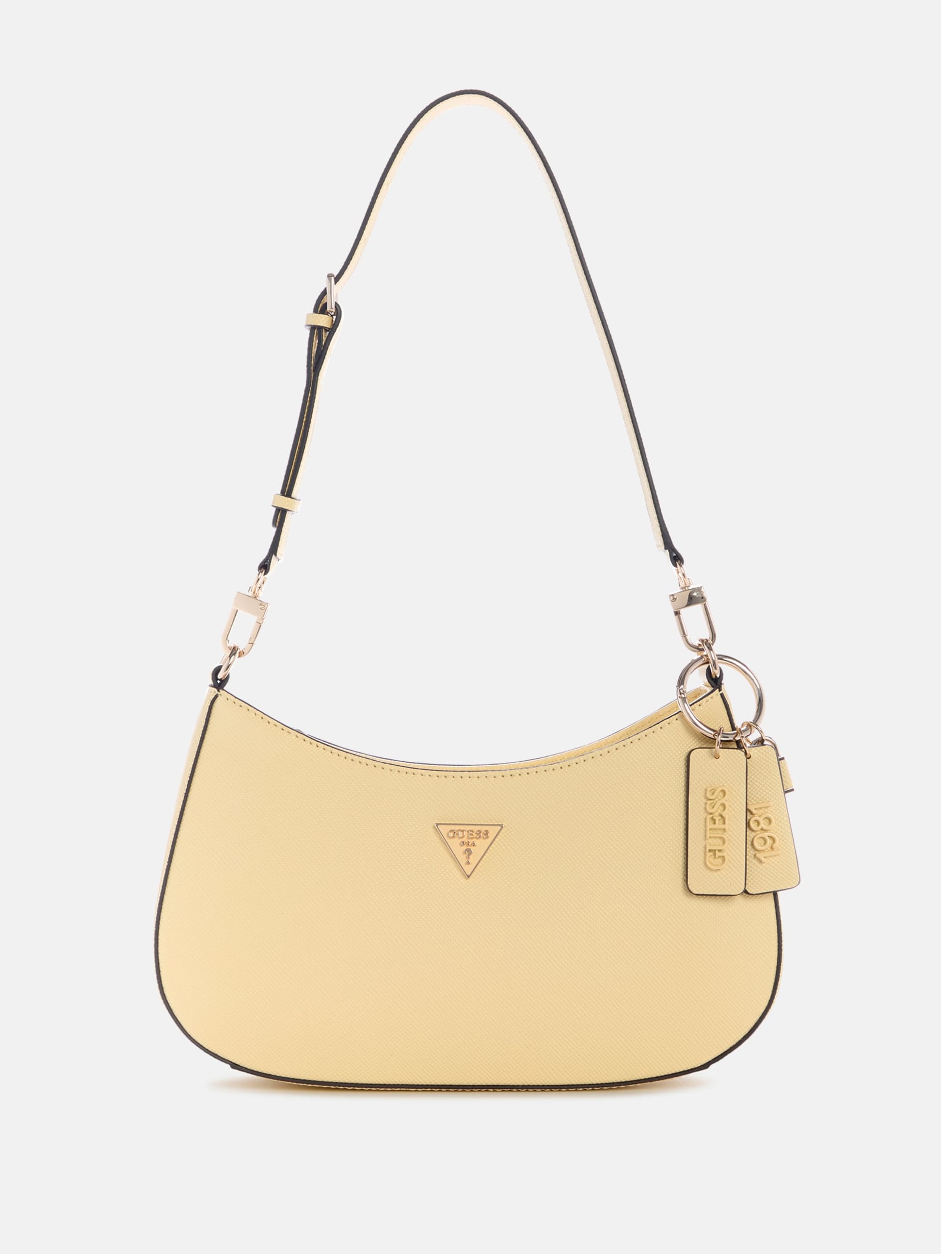 Bolsa de ombro Noelle em couro saffiano