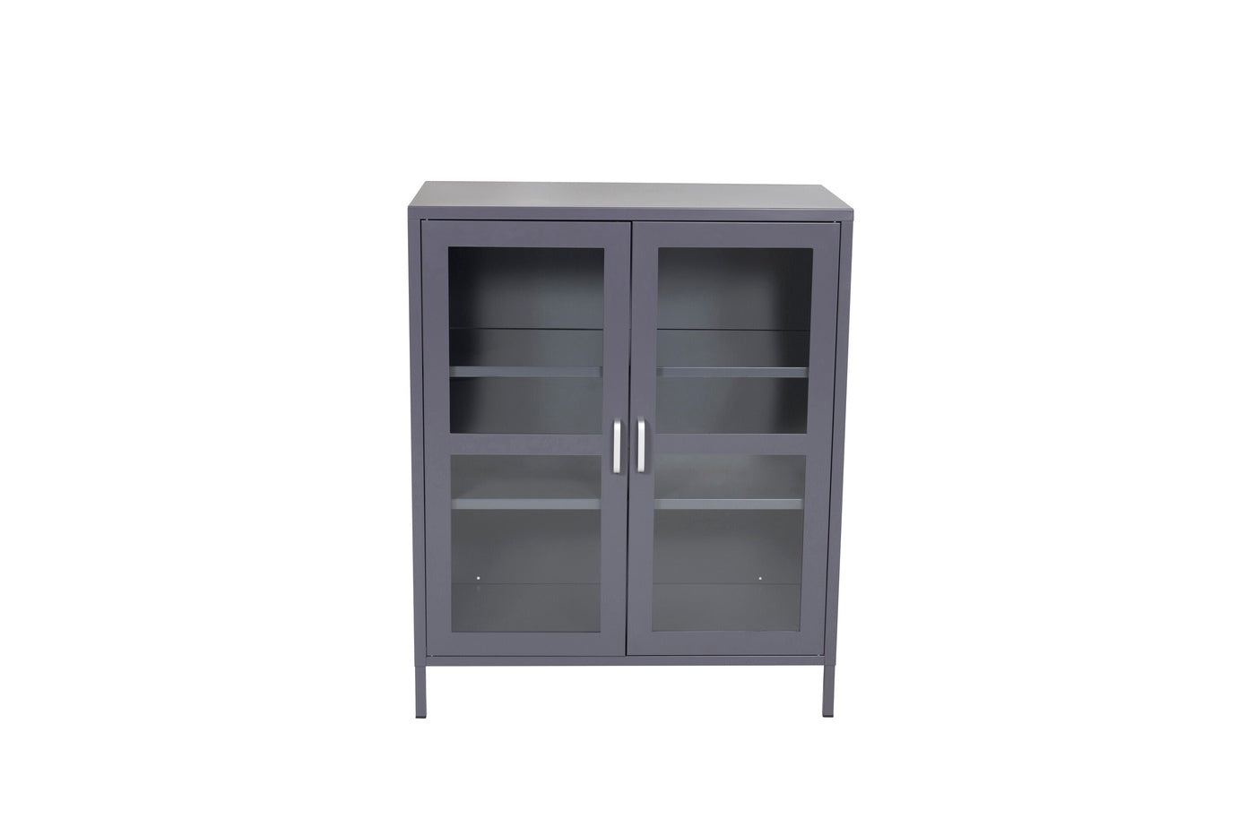 FjÃ´rd - Vitrinekast Grijs - 97x80cm - Acero