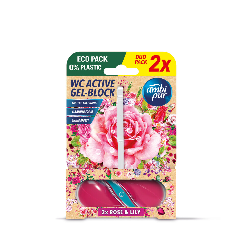 Ambi Pur Toiletblok Roos & Lelie2 stuks