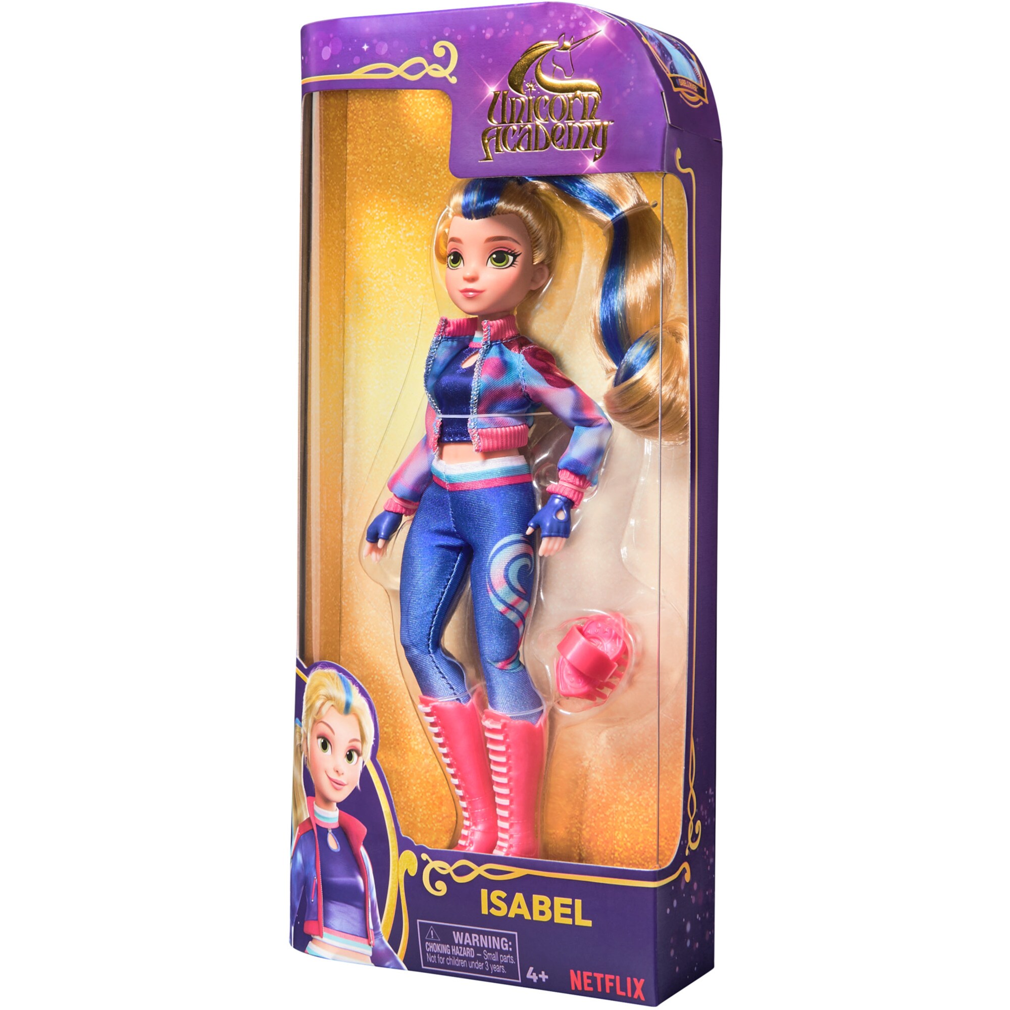 Spin Master Puppe Unicorn Academy - Ankleidepuppe Isabel