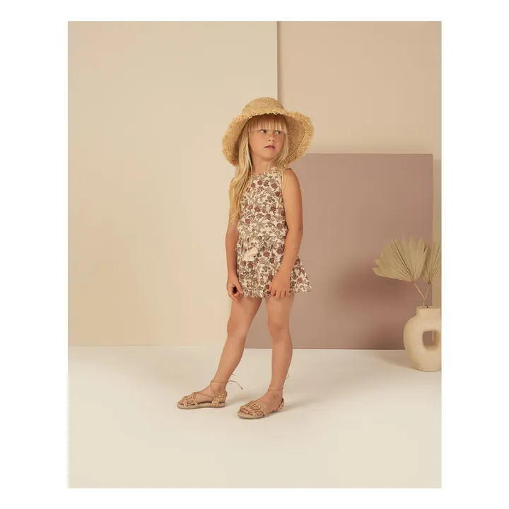 Rylee + Cru Top et Short Leonie Fleuri | Ecru
