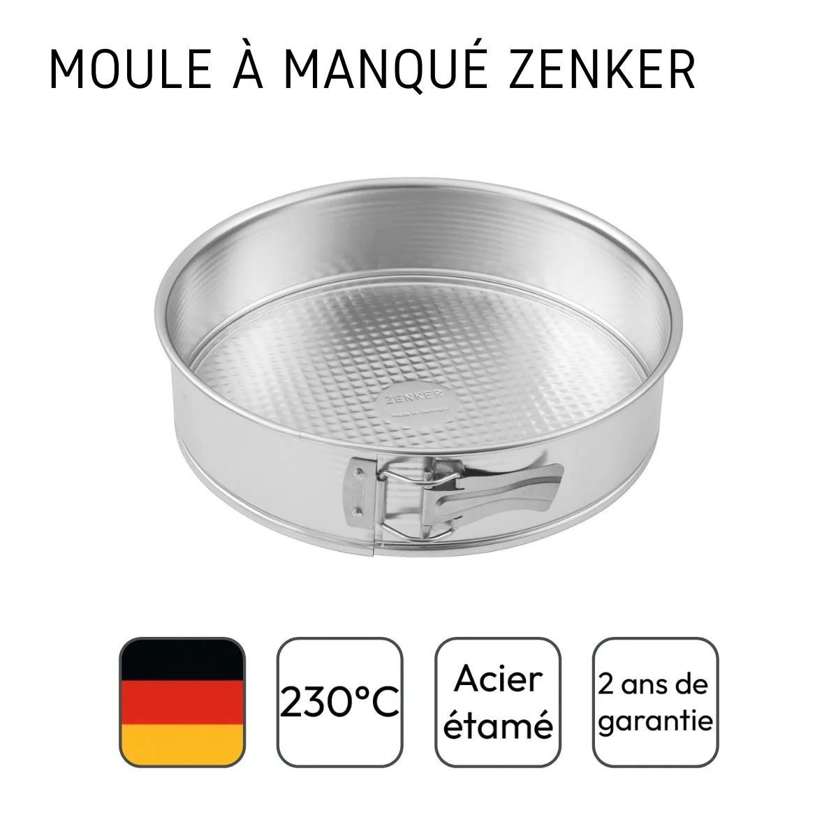 Moule à manqué à charnière 18,5 cm Silver Zenker
