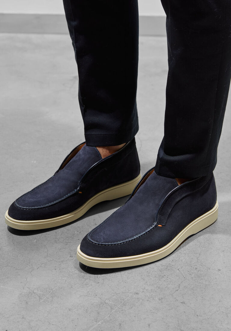 blauwe santoni instappers 17823