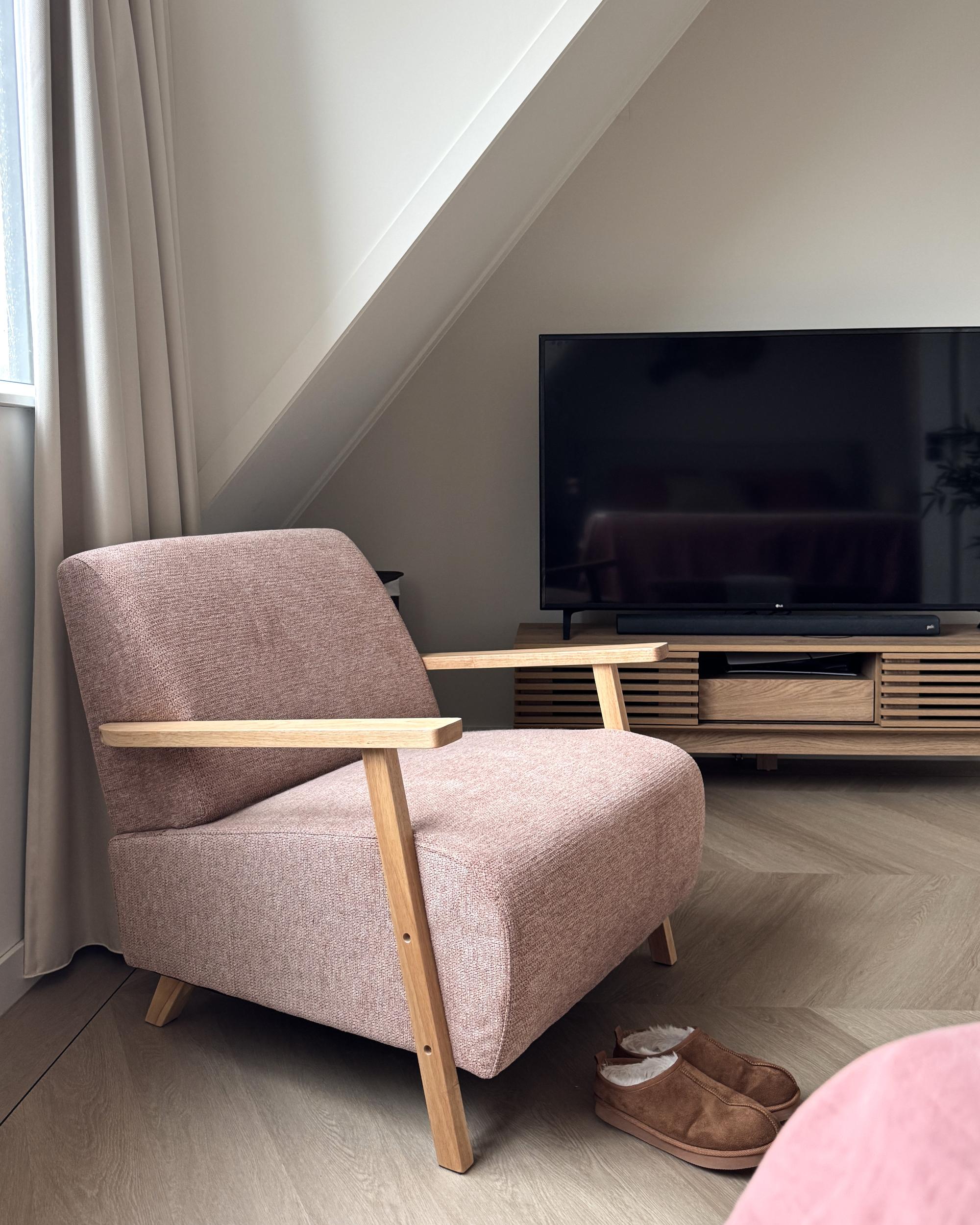 Fauteuil LESJA Stof Roze
