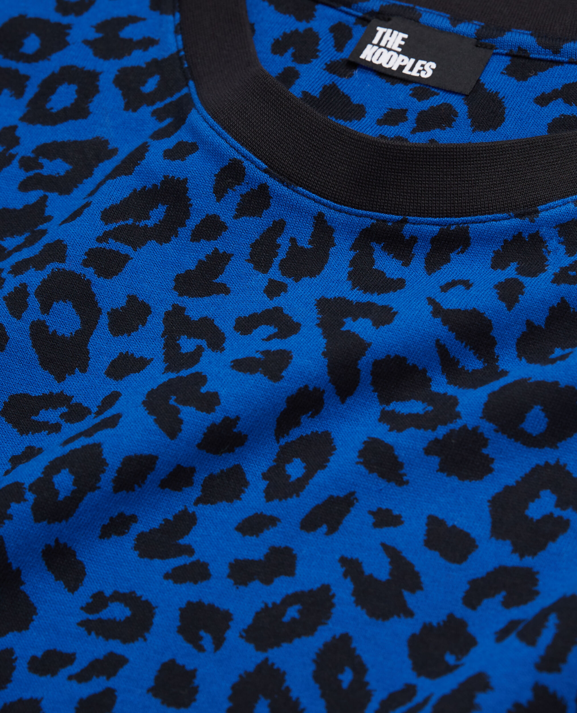 T-shirt léopard bleu