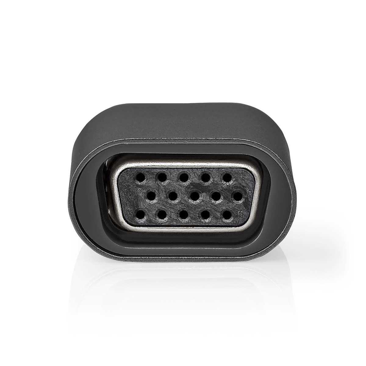 Nedis USB-C™ Adapter | USB 3.2 Gen 1 | USB-C™ Hann | VGA Hun 15p | Full HD 1080p | Rund | Nikkel belagt | Grå / Sort | Konvolutt