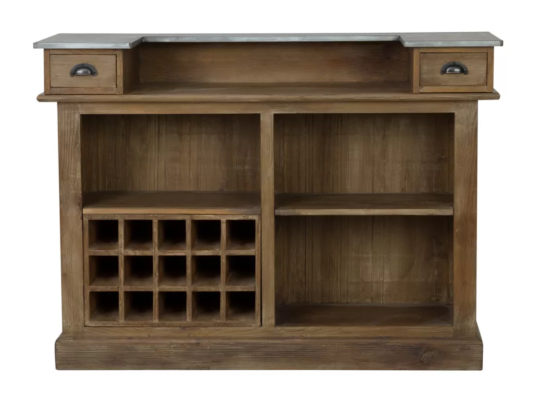 Meuble de bar en bois de cèdre recyclé et métal - Spritz