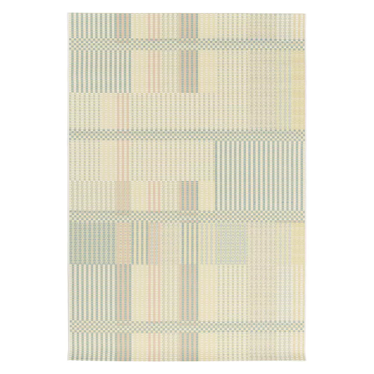 Flachwebteppich Star Flatweave creme,gelb,rosa,türkis