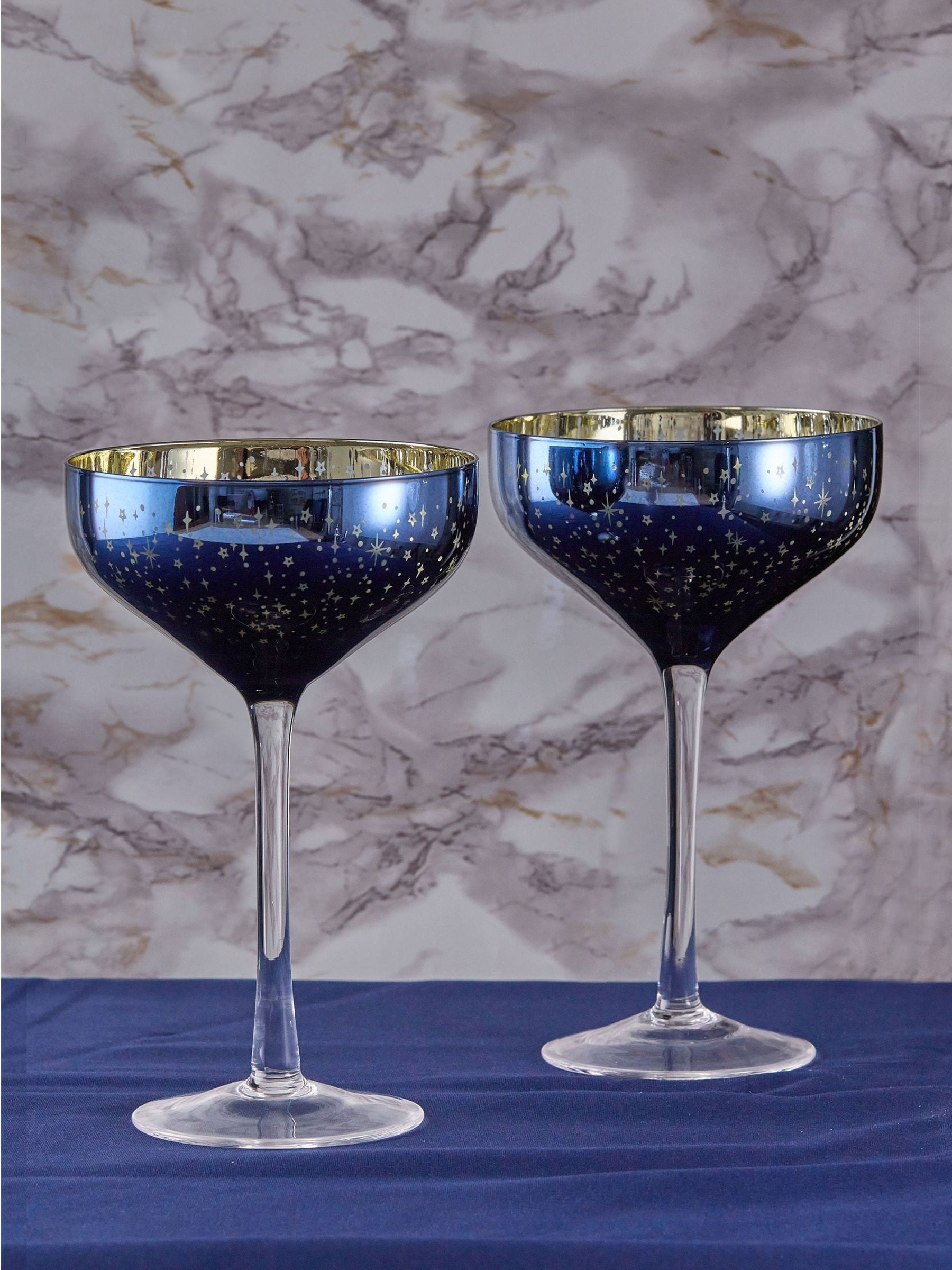 Artland Set of 2 Galaxy Champagne Saucers