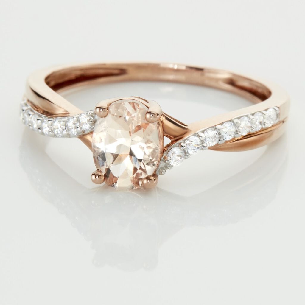 Bague Solitaire Or Rose Lisbet Morganite