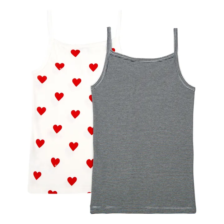 Petit Bateau Lot 2 Débardeurs Imprimés - Collection Femme  | Bleu marine